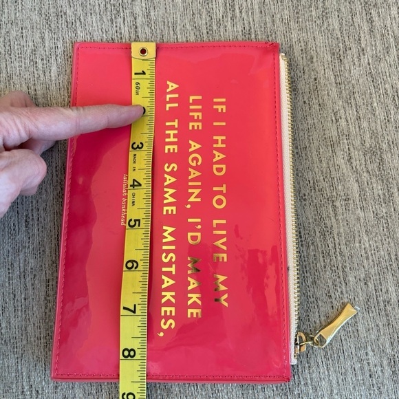 Kate Spade Zipper Pouch With Tallulah Bankhead Quote - Picture 7 of 7